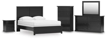 Load image into Gallery viewer, Maribel Queen Panel Bed, Dresser, Mirror, Chest and Nightstand
