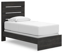 Load image into Gallery viewer, Hollivern Twin Panel Bed, Dresser, Mirror and Nightstand
