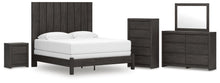 Load image into Gallery viewer, Fraluna King Panel Bed, Dresser, Mirror, Chest and Nightstand
