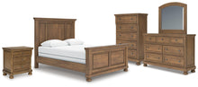 Load image into Gallery viewer, Feddinger Queen Panel Bed with Mirrored Dresser, Chest and Nightstand
