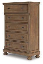 Load image into Gallery viewer, Feddinger King Storage Sleigh Bed with Mirrored Dresser, Chest and Nightstand
