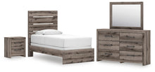 Load image into Gallery viewer, Graystorm Twin Panel Bed, Dresser, Mirror and Nightstand
