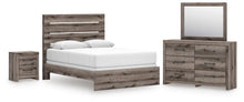 Load image into Gallery viewer, Graystorm Queen Panel Bed, Dresser, Mirror and Nightstand
