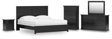 Load image into Gallery viewer, Maribel King Panel Bed, Dresser, Mirror, Chest and Nightstand
