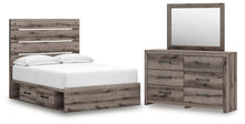 Load image into Gallery viewer, Graystorm Full Panel Storage Bed, Dresser and Mirror
