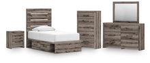 Load image into Gallery viewer, Graystorm Twin Panel Storage Bed, Dresser, Mirror, Chest and Nightstand
