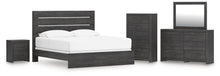Load image into Gallery viewer, Hollivern King Panel Bed, Dresser, Mirror, Chest and Nightstand
