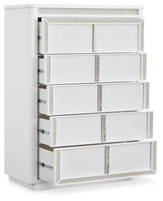 Load image into Gallery viewer, Chalanna California King Upholstered Storage Bed, Dresser, Mirror, Chest and Nightstand
