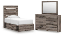 Load image into Gallery viewer, Graystorm Twin Panel Storage Bed, Dresser and Mirror
