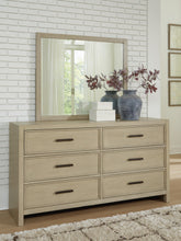 Load image into Gallery viewer, Calmoro Queen Bookcase Bed with Mirrored Dresser and Nightstand

