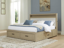 Load image into Gallery viewer, Calmoro Queen Bookcase Bed with Mirrored Dresser
