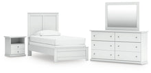 Load image into Gallery viewer, Bostwick Shoals Twin Panel Bed, Dresser, Mirror and Nightstand
