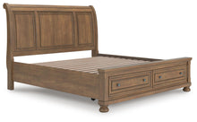 Load image into Gallery viewer, Feddinger King Storage Sleigh Bed with Mirrored Dresser
