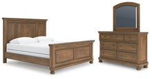 Load image into Gallery viewer, Feddinger King Panel Bed with Mirrored Dresser
