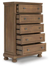 Load image into Gallery viewer, Feddinger Queen Storage Sleigh Bed with Mirrored Dresser, Chest and Nightstand
