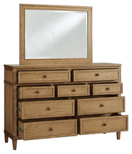 Load image into Gallery viewer, Sharlance California King Upholstered Panel Bed, Dresser and Mirror
