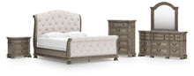 Load image into Gallery viewer, Ardenfield California King Upholstered Sleigh Bed, Dresser, Mirror, Chest and Nightstand
