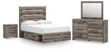 Load image into Gallery viewer, Graystorm Full Panel Storage Bed, Dresser, Mirror and Nightstand
