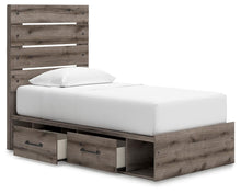 Load image into Gallery viewer, Graystorm Twin Panel Bed with Storage, Dresser, Mirror and Nightstand
