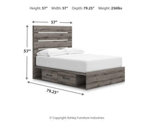 Load image into Gallery viewer, Graystorm Full Panel Bed with Storage, Dresser and Mirror
