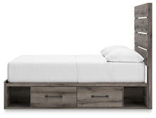 Load image into Gallery viewer, Graystorm Full Panel Bed with Storage, Dresser and Mirror
