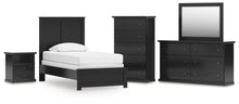 Load image into Gallery viewer, Maribel Twin Panel Bed, Dresser, Mirror, Chest and Nightstand
