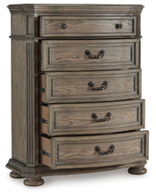 Load image into Gallery viewer, Ardenfield King Upholstered Sleigh Bed, Dresser, Mirror, Chest and Nightstand
