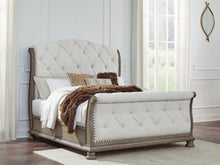 Load image into Gallery viewer, Ardenfield Queen Upholstered Sleigh Bed, Dresser, Mirror and Nightstand
