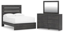Load image into Gallery viewer, Hollivern Full Panel Bed, Dresser and Mirror
