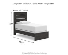 Load image into Gallery viewer, Hollivern Twin Panel Bed, Dresser and Mirror

