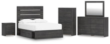 Load image into Gallery viewer, Hollivern Full Panel Storage Bed, Dresser, Mirror, Chest and Nightstand
