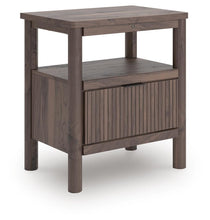 Load image into Gallery viewer, Pamytta Queen Upholstered Panel Platform Bed, Dresser, Mirror, Chest and Nightstand
