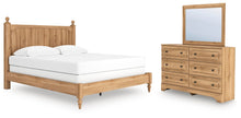 Load image into Gallery viewer, Aleaport King Panel Bed with Mirrored Dresser

