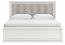 Load image into Gallery viewer, Zuraleus King Upholstered Panel Platform Bed, Dresser, Mirror, Chest and Nightstand
