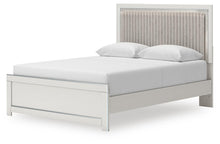 Load image into Gallery viewer, Zuraleus Queen Upholstered Panel Platform Bed, Dresser and Mirror
