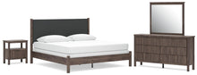 Load image into Gallery viewer, Pamytta King Upholstered Panel Bed, Dresser, Mirror and Nightstand
