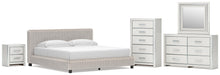 Load image into Gallery viewer, Zuraleus King Upholstered Bed, Dresser, Mirror, Chest and Nightstand
