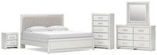 Load image into Gallery viewer, Zuraleus King Upholstered Panel Bed, Dresser, Mirror, Chest and Nightstand
