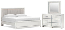 Load image into Gallery viewer, Zuraleus King Upholstered Panel Bed, Dresser and Mirror
