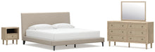 Load image into Gallery viewer, Cielden King Upholstered Bed with Roll Slats, Dresser, Mirror and Nightstand
