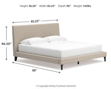 Load image into Gallery viewer, Cielden King Upholstered Bed with Roll Slats, Dresser and Mirror
