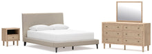 Load image into Gallery viewer, Cielden Queen Upholstered Bed with Roll Slats, Dresser, Mirror and Nightstand

