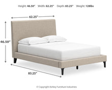 Load image into Gallery viewer, Cielden Full Upholstered Bed with Roll Slats, Dresser and Mirror
