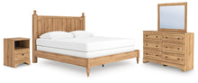 Load image into Gallery viewer, Aleaport King Panel Bed with Mirrored Dresser and Nightstand
