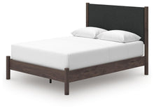 Load image into Gallery viewer, Pamytta Queen Upholstered Panel Platform Bed, Dresser, Mirror and Nightstand
