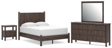 Load image into Gallery viewer, Pamytta Full Panel Platform Bed, Dresser, Mirror and Nightstand
