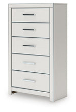 Load image into Gallery viewer, Zuraleus King Upholstered Panel Platform Storage Bed, Dresser, Mirror, Chest and Nightstand
