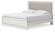 Load image into Gallery viewer, Zuraleus King Upholstered Panel Platform Bed, Dresser, Mirror and Nightstand
