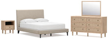 Load image into Gallery viewer, Cielden Full Upholstered Bed with Roll Slats, Dresser, Mirror and Nightstand
