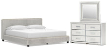 Load image into Gallery viewer, Zuraleus California King Upholstered Bed, Dresser and Mirror
